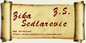 Žika Sedlarević vizit kartica